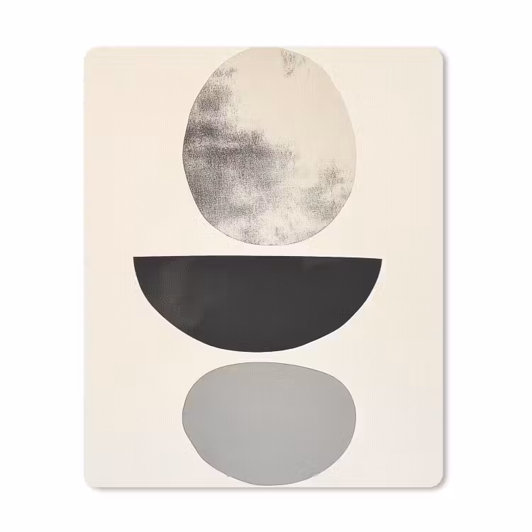 Muismat - Beige - Japandi - Wabi sabi — 1