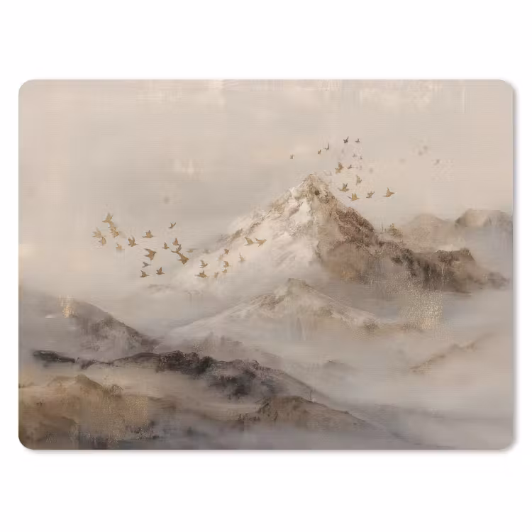 Muismat - Berglandschap - Mist  - Penseelstreken — 1