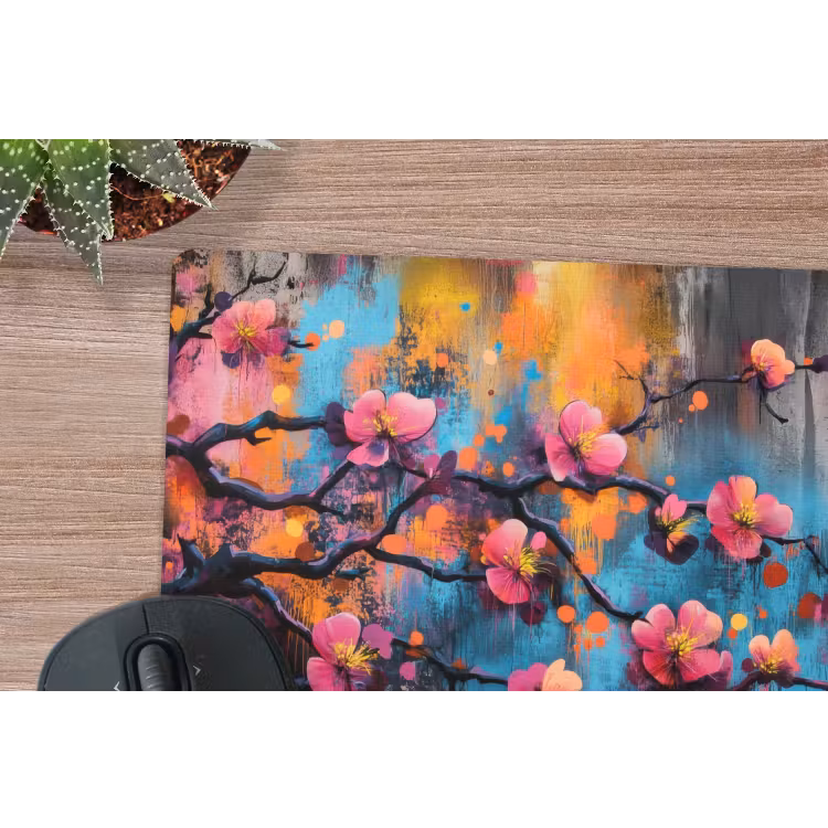 Muismat - Bloemen - Tak - Abstract - Roze — 4