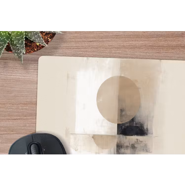 Muismat - Cirkel - Compositie - Diepte - Beige — 4