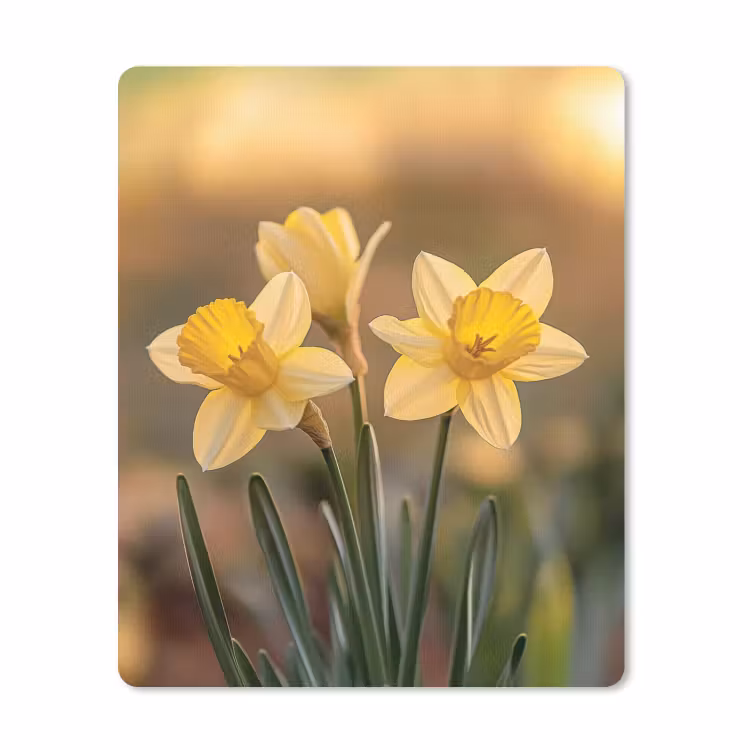 Muismat - Bloemen - Geel - Wazig — 1