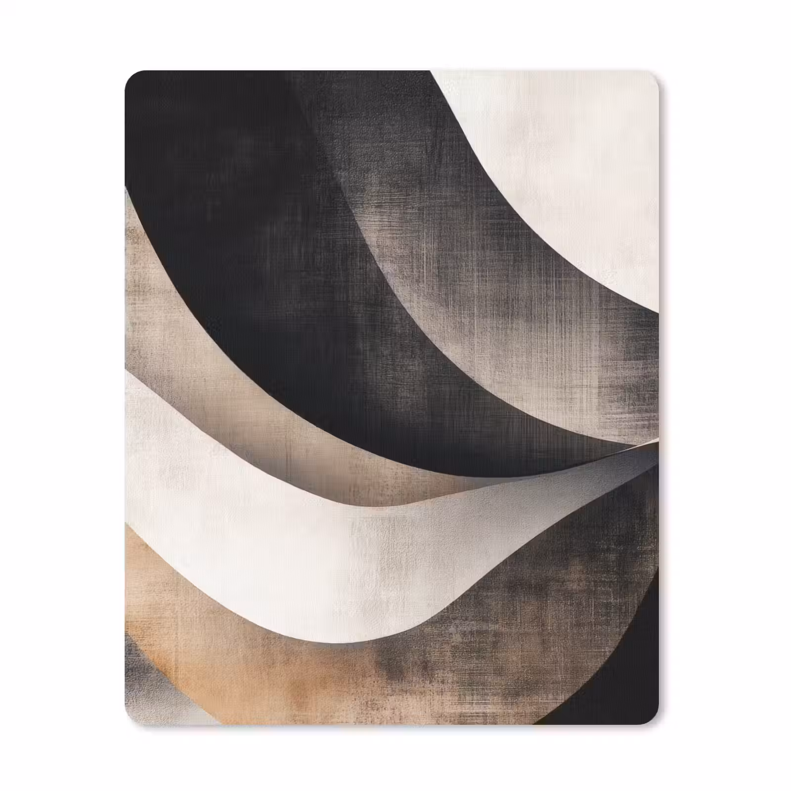 Muismat - Abstract - Golven - Zwart - Verweerd — 1