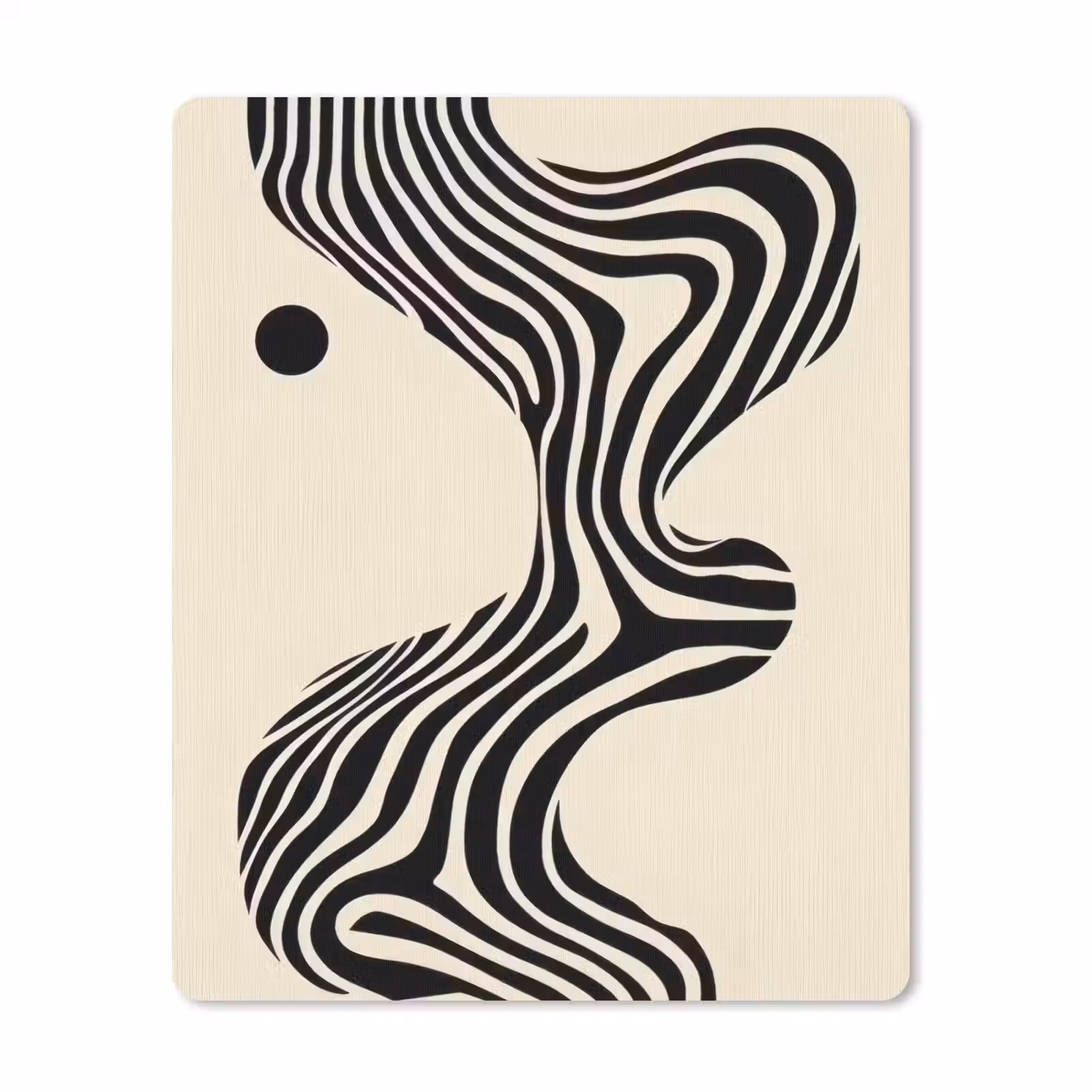 Muismat - Beige - Lijnen - Golvend - Abstract — 1