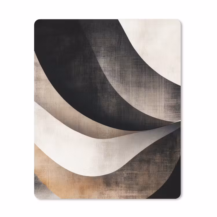 Muismat - Abstract - Golven - Zwart - Verweerd — 1