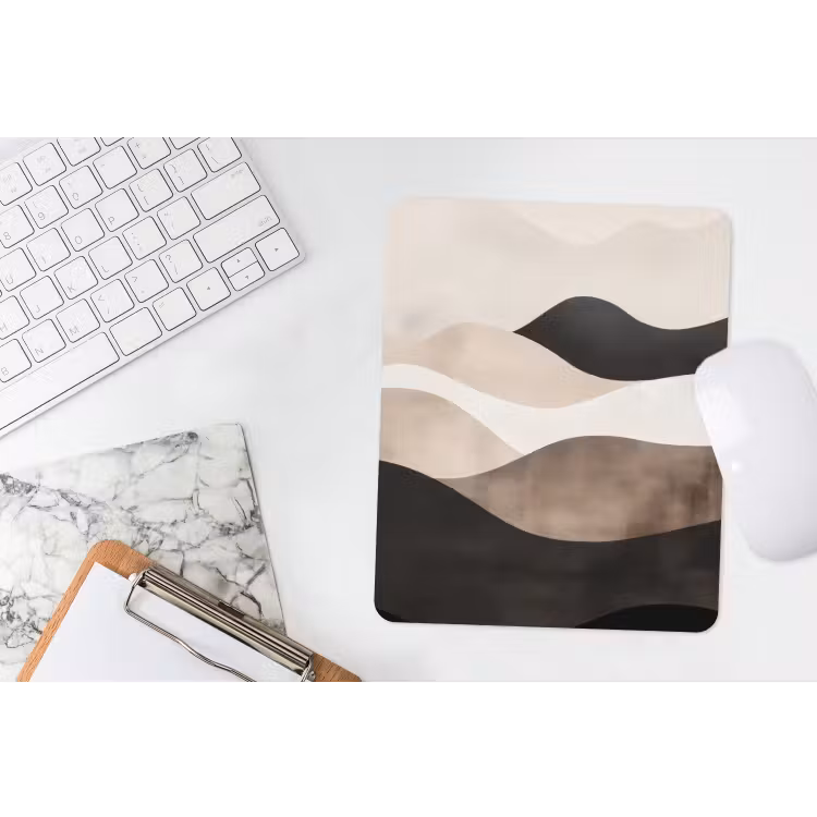 Muismat - Abstract - Landschap - Golven - Crèmekleur — 4
