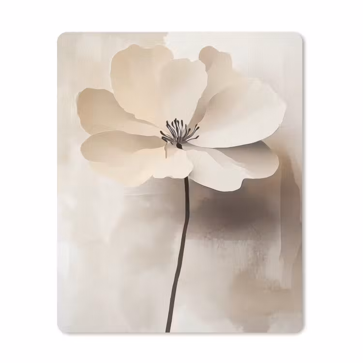 Muismat - Bloem - Beige - Verf - Schaduw — 1