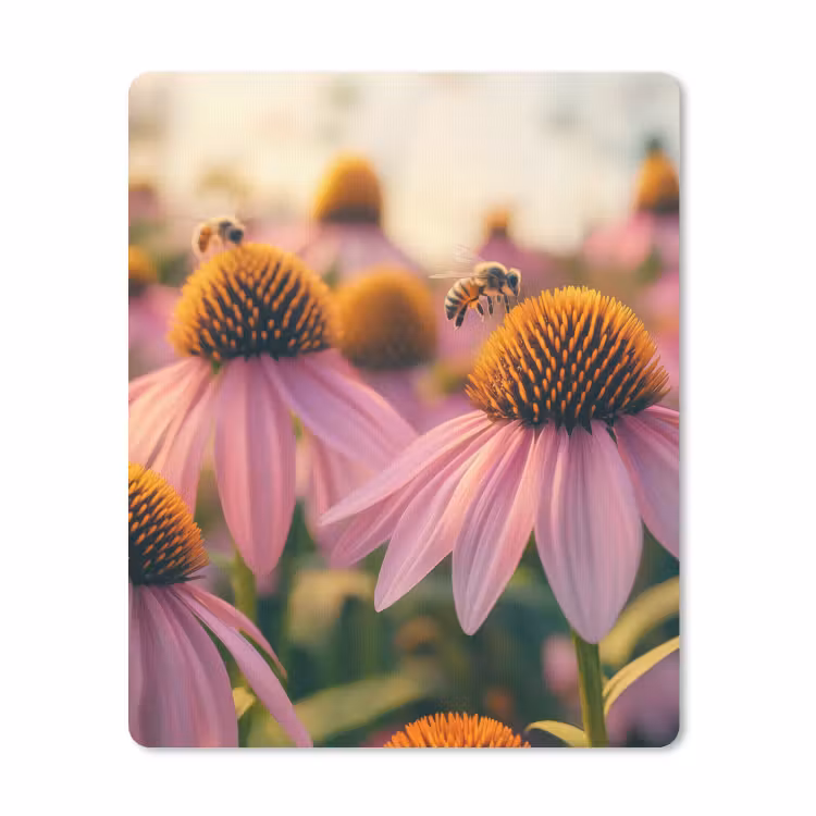 Muismat - Bloemen - Paars - Bijen — 1