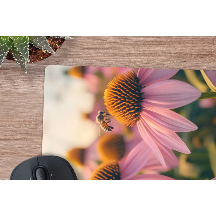 Muismat - Bloemen - Paars - Bijen — 5