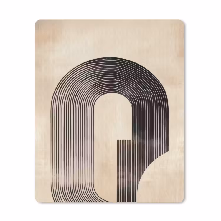 Muismat - Boog - Strepen - Minimalistisch - Zwart — 1