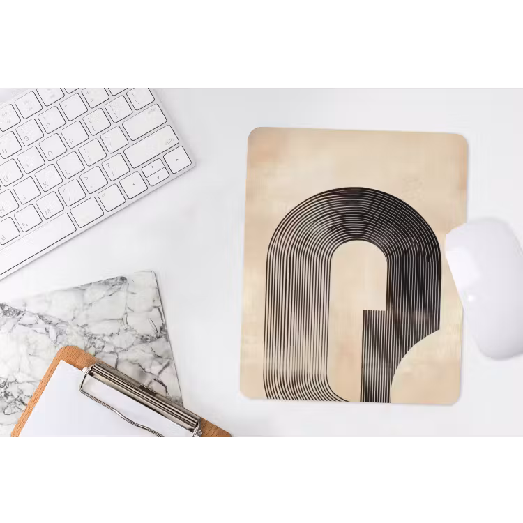 Muismat - Boog - Strepen - Minimalistisch - Zwart — 4
