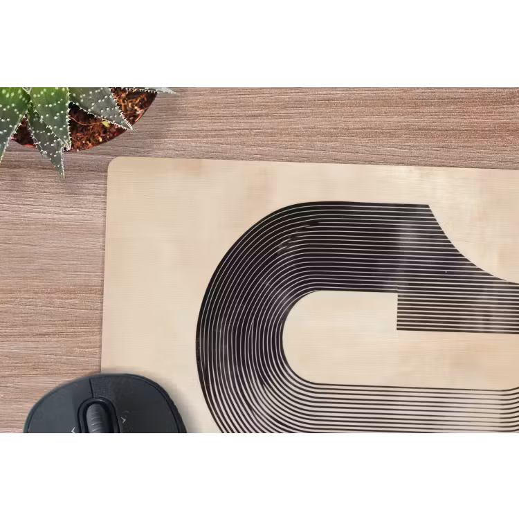 Muismat - Boog - Strepen - Minimalistisch - Zwart — 5