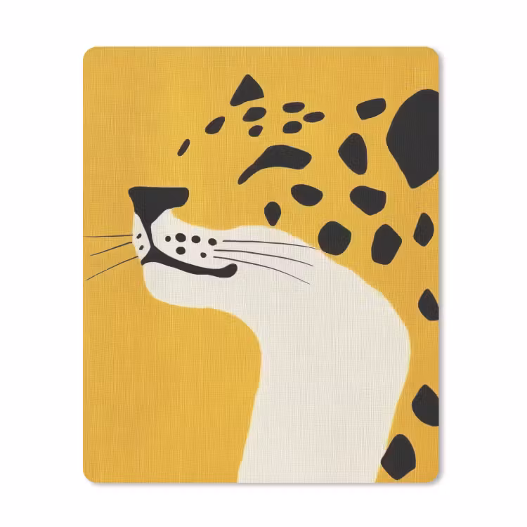 Muismat - Cheetah - Illustratie - Geel — 1