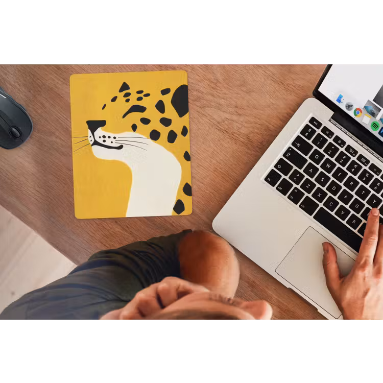 Muismat - Cheetah - Illustratie - Geel — 2