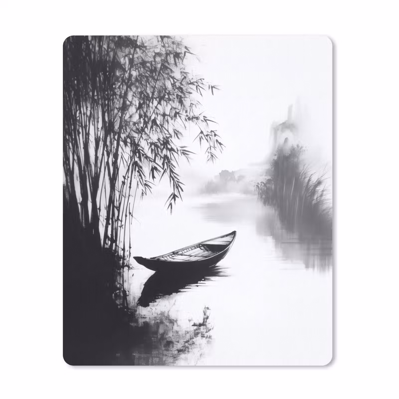 Muismat - Boot - Rivier - Bamboe - Wit — 1