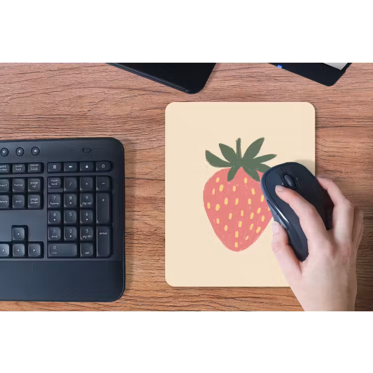 Muismat - Aardbei - Minimalistisch - Rood - Fruit — 3