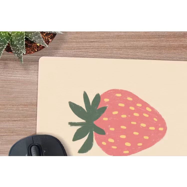 Muismat - Aardbei - Minimalistisch - Rood - Fruit — 5