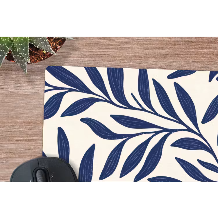 Muismat - Bladeren - Klimop - Donkerblauw — 5