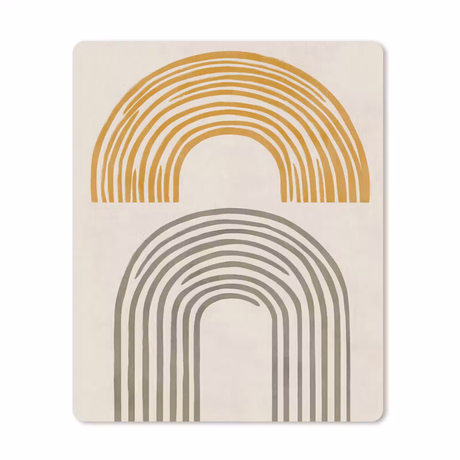 Muismat - Bogen - Lijnen - Oranje - Minimalistisch — 1