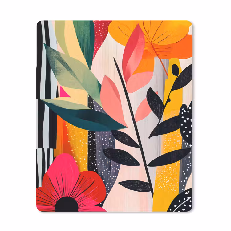 Muismat - Bloemen - Bladeren - Abstract - Kleurrijk — 1