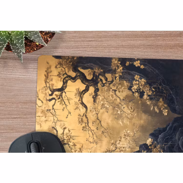 Muismat - Bloemen - Takken - Goud - Sierlijk — 5