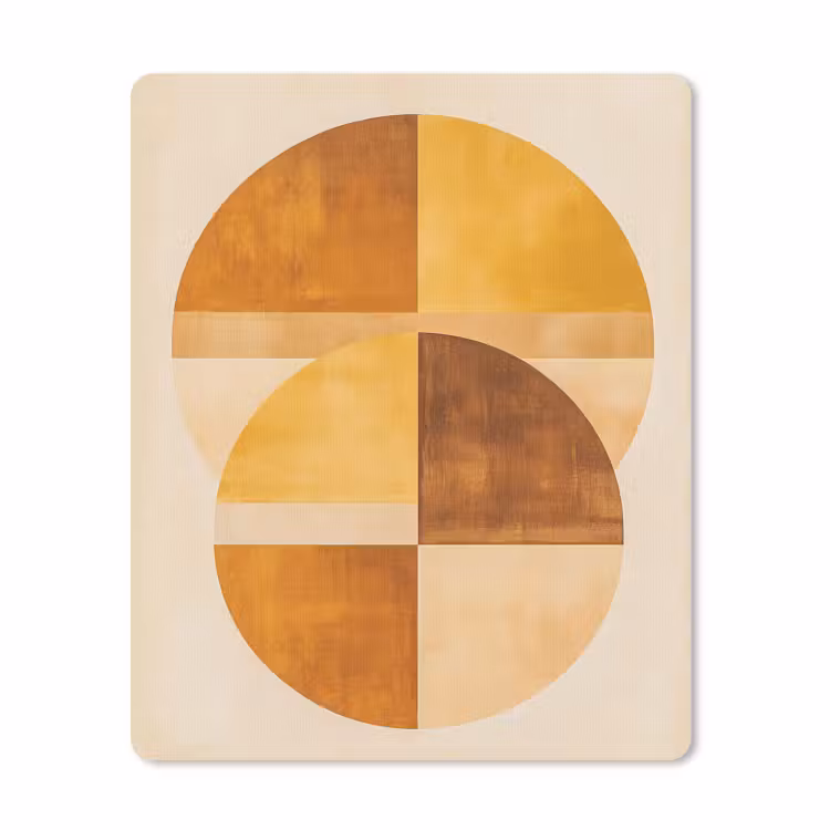 Muismat - Cirkels - Geel - Minimalistisch — 1