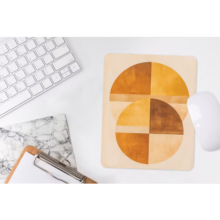 Muismat - Cirkels - Geel - Minimalistisch — 4
