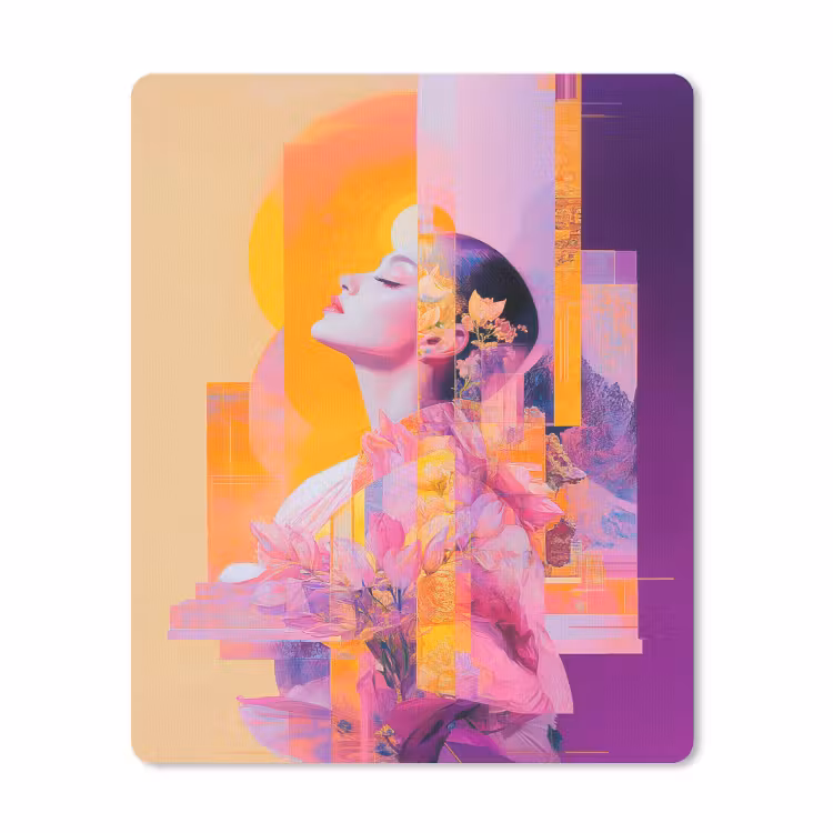 Muismat - Abstract - Portret - Vrouw - Kleurrijk — 1