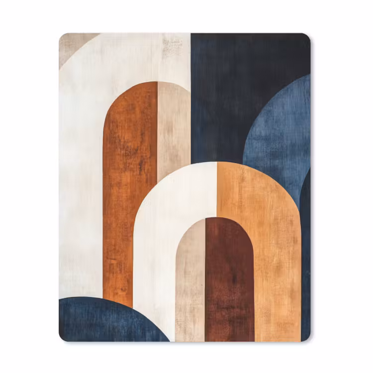 Muismat - Abstract - Vormen - Donkerblauw — 1