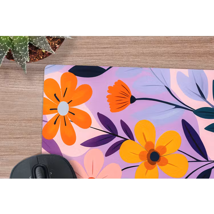Muismat - Bloemen - Kleurrijk - Bladeren — 5