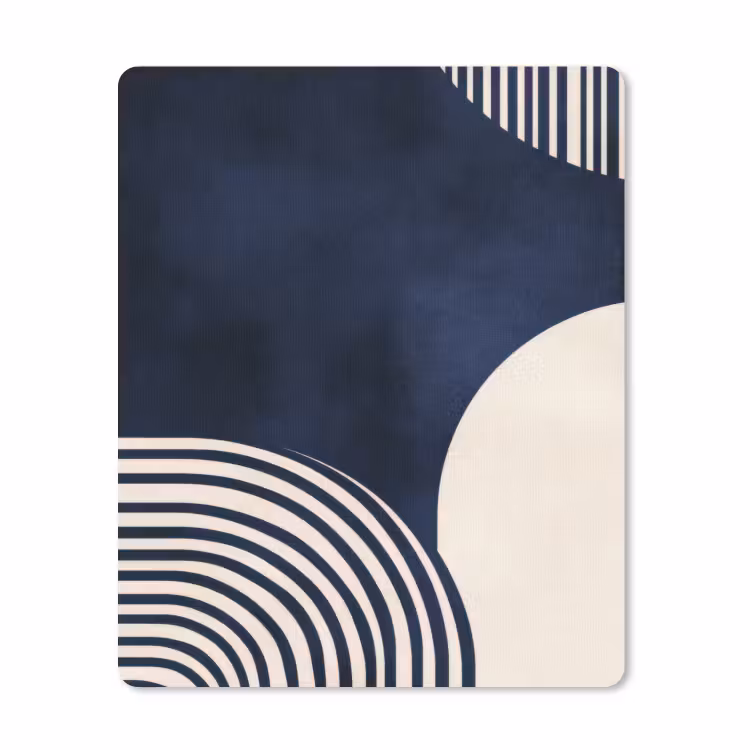Muismat - Donkerblauw - Abstract - Lijnen — 1