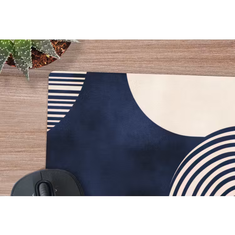Muismat - Donkerblauw - Abstract - Lijnen — 5
