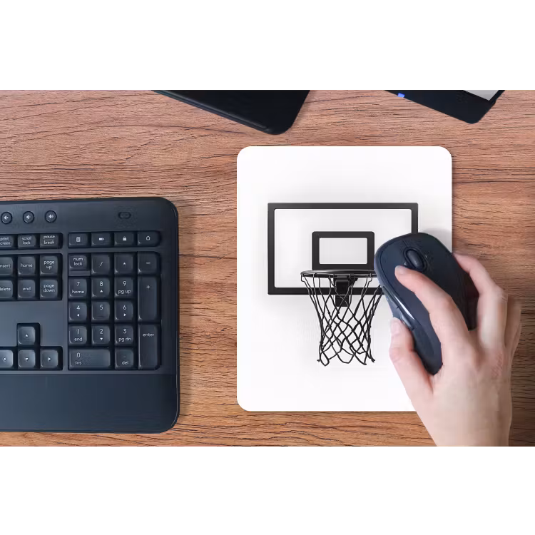 Muismat - Basketbalbord - Minimalistisch - Zwart — 3