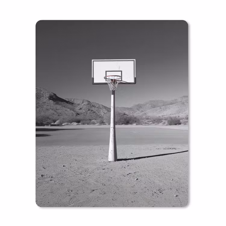 Muismat - Basketbalpaal - Landschap - Zand - Wit — 1
