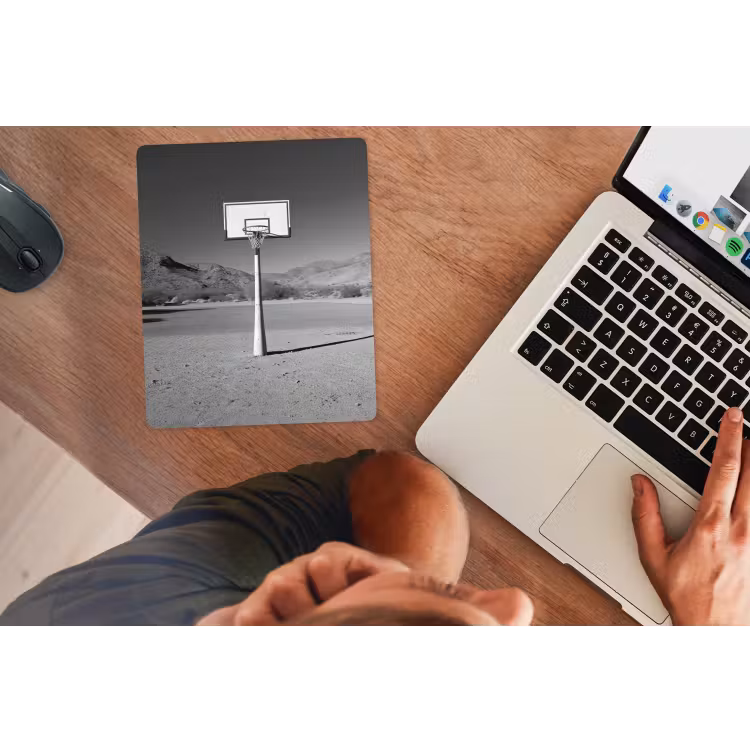Muismat - Basketbalpaal - Landschap - Zand - Wit — 2