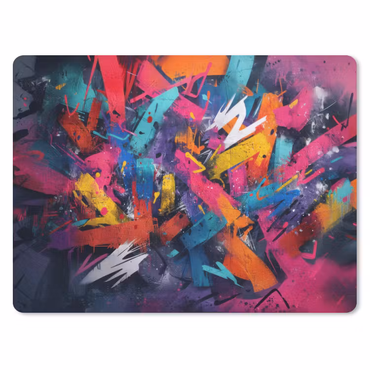 Muismat - Abstract - Explosie - Neonkleuren — 1