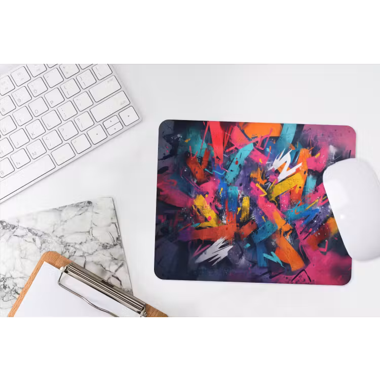 Muismat - Abstract - Explosie - Neonkleuren — 2