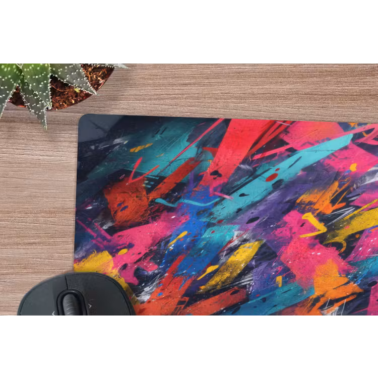 Muismat - Abstract - Explosie - Neonkleuren — 4