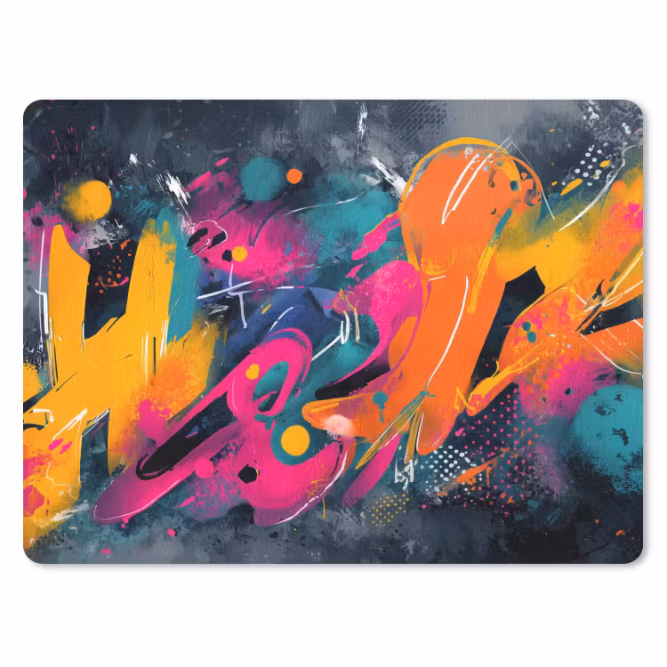 Muismat - Abstract - Graffiti - Kleurrijk - Verfspatten — 1