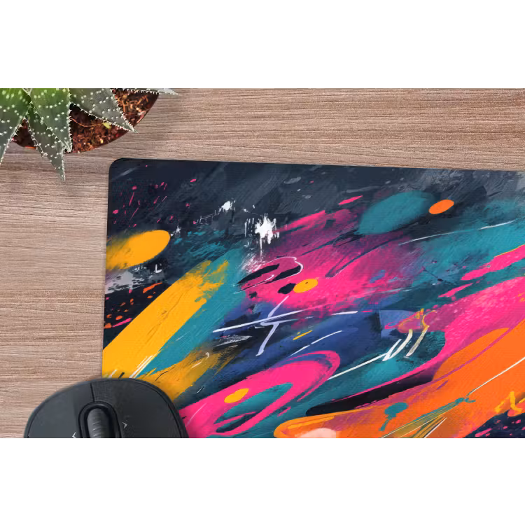 Muismat - Abstract - Graffiti - Kleurrijk - Verfspatten — 4