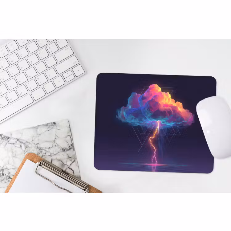 Muismat - Donderwolk - Bliksemschicht - Licht - Blauw — 2
