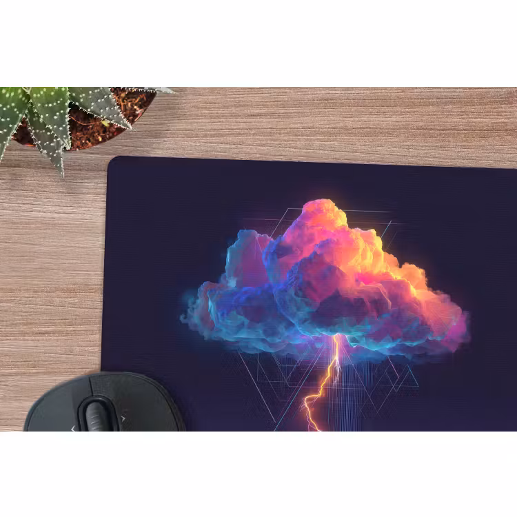 Muismat - Donderwolk - Bliksemschicht - Licht - Blauw — 4