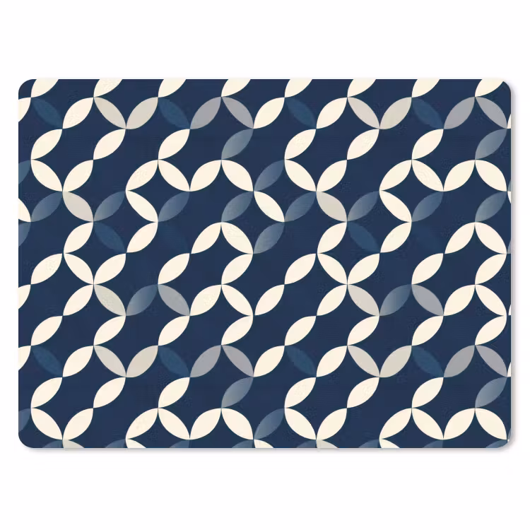 Muismat - Abstract - Patroon - Blauw — 1