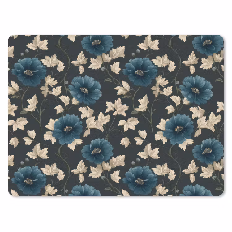 Muismat - Botanisch - Bloemen - Blauw — 1