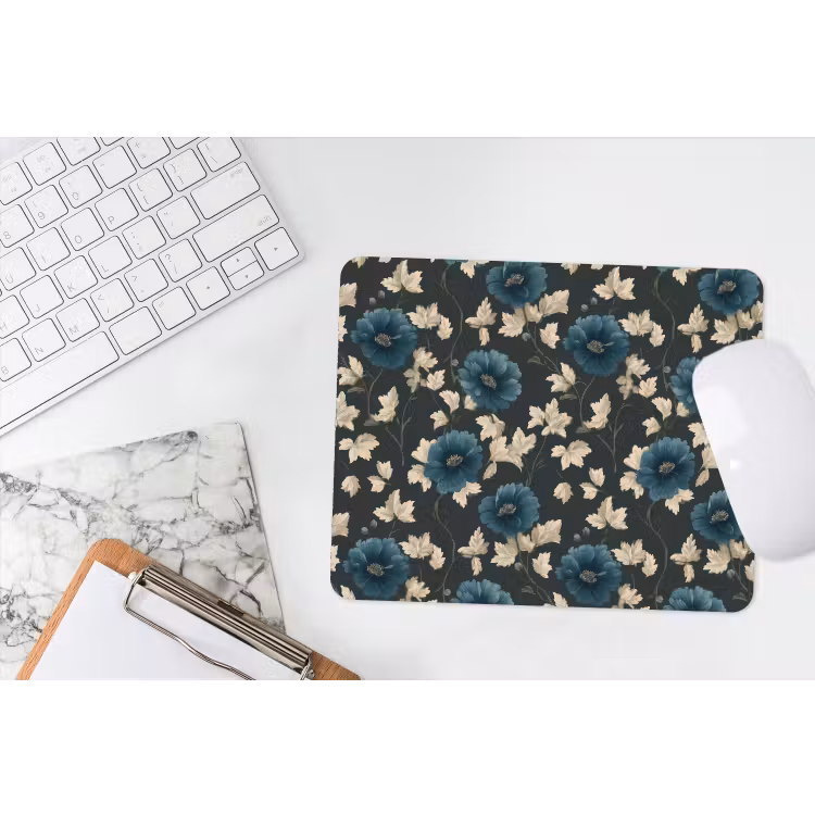Muismat - Botanisch - Bloemen - Blauw — 2