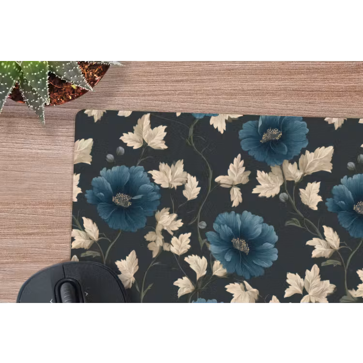 Muismat - Botanisch - Bloemen - Blauw — 4