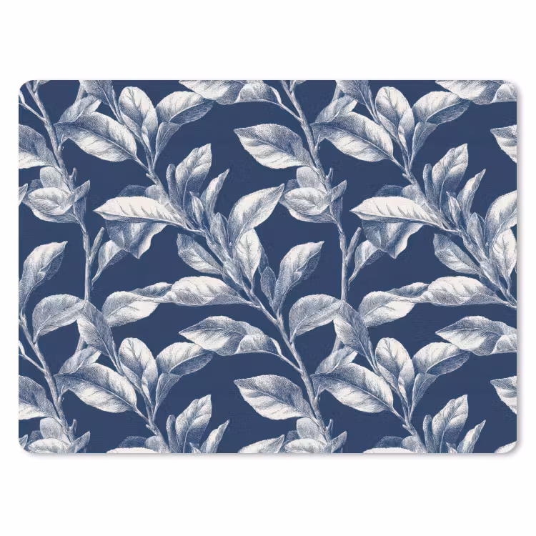 Muismat - Botanisch - Patroon - Blauw — 1