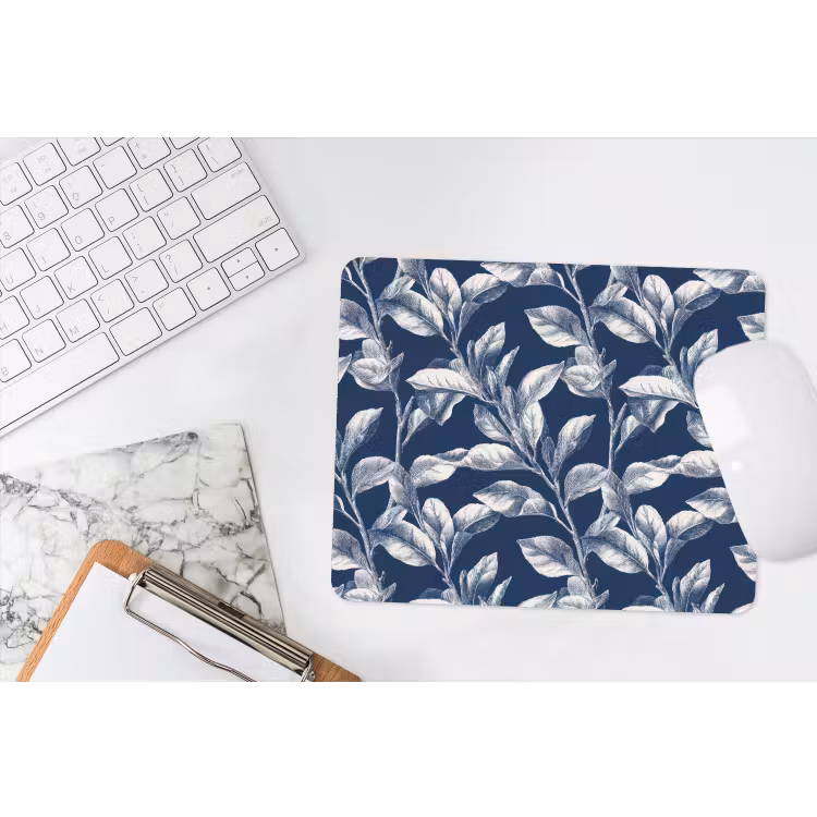 Muismat - Botanisch - Patroon - Blauw — 2
