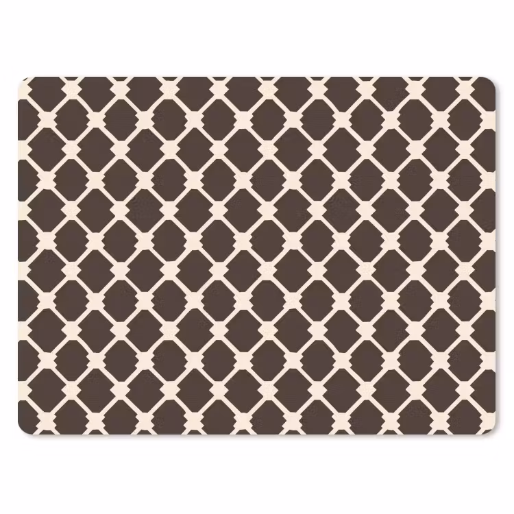 Muismat - Bruin - Ruitpatroon - Geometrisch — 1