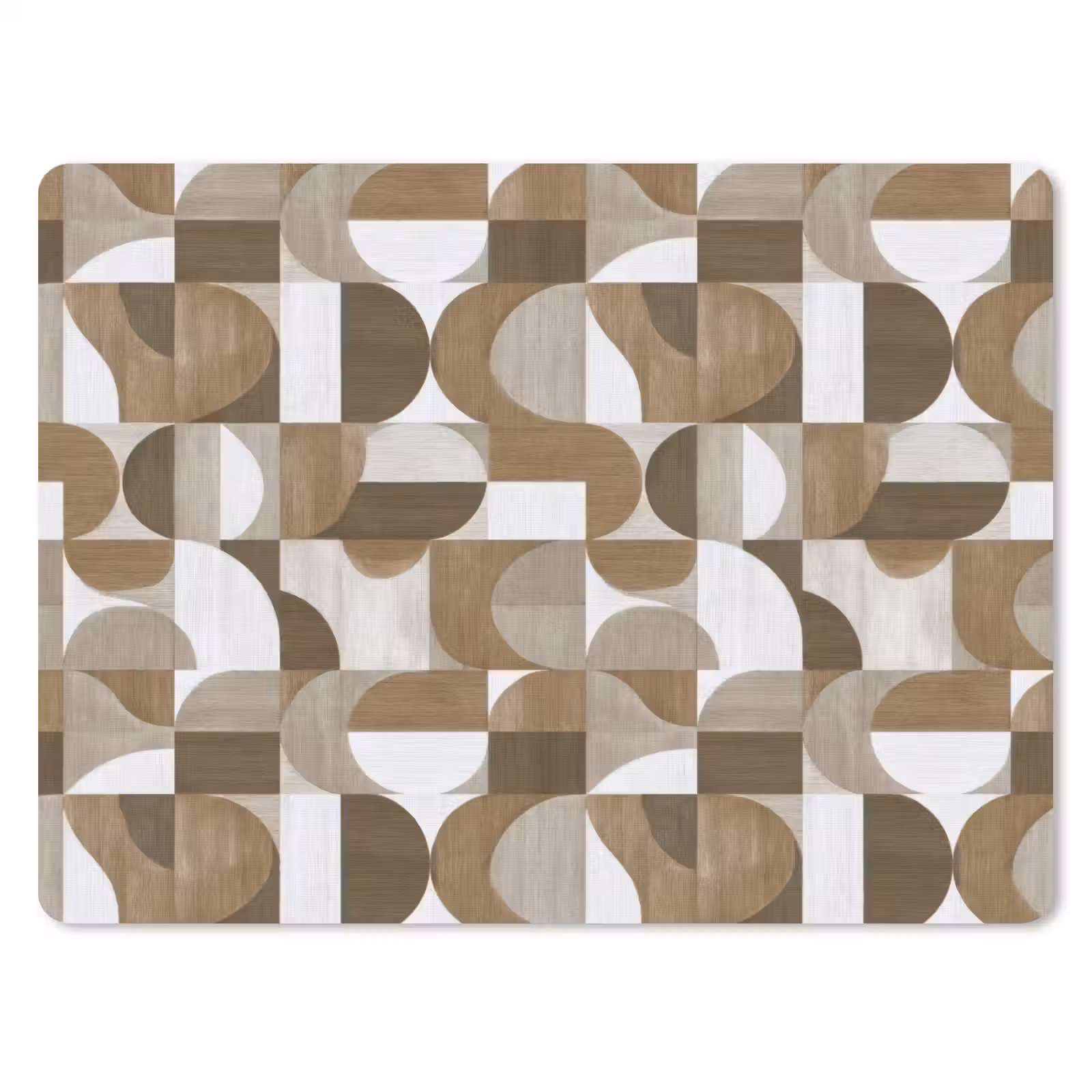 Muismat - Abstract - Retro - Bruin — 1