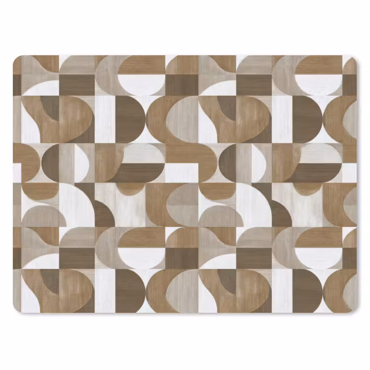 Muismat - Abstract - Retro - Bruin — 1